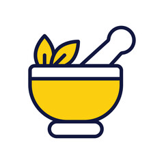 Herbal Medicines icon isolate white background vector stock illustration.