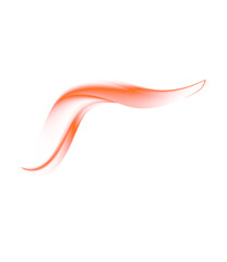 Abstract vector wavy lines flowing smooth curve red gradient color on transparent background