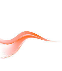abstract red wave on transparent background
