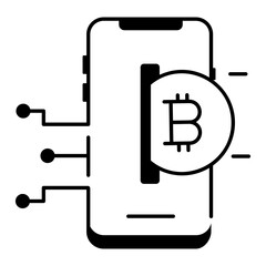 Cryptocurrency Market Linear Icons