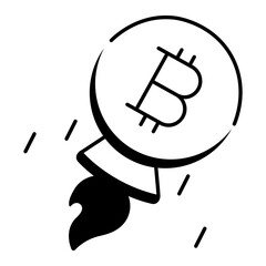 Cryptocurrency Market Linear Icons