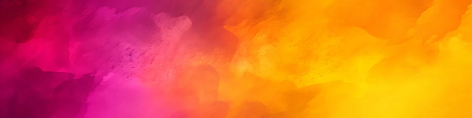 Foto op Plexiglas Ombre Gold yellow amber burnt orange coral fire red bright pink magenta purple violet abstract background. Color gradient ombre blur. Noise grain rough grunge. Fall autumn, metal foil. Generative AI.