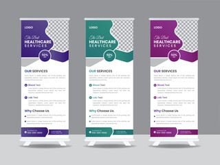 ,exciting contemporary general roll-up banner for a healthcare hospital imaginative simple x banner stands for business, and multifunctional Make use of expert design.