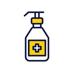 Sanitizer icon isolate white background vector stock illustration.