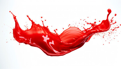 red paint splash isolated