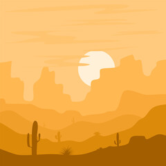 Naklejka premium Simple natural scenery illustrations for backgrounds or posters