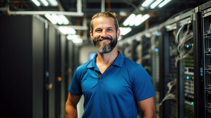 it engineer in the server room