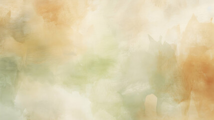 Obraz premium Light brown green olive sage beige abstract watercolor. Art background for design. Photography studio grunge backdrop, free blank space, generative ai