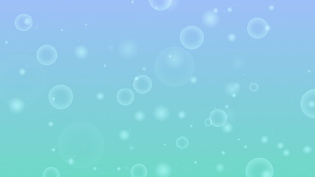 グリーンとブルーのグラデーションの玉ボケ背景画像