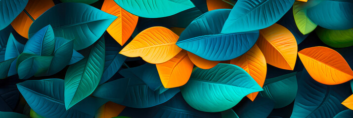 3D Flora. Tropische pflanzen und Blumen als Muster und Formen als Hintergrund für moderne und smarte Produkte oder Texte.