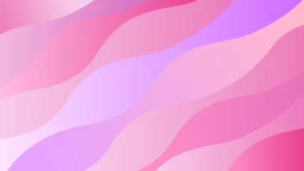 Foto op Canvas ピンク色の波型の幾何学模様背景 © rrice