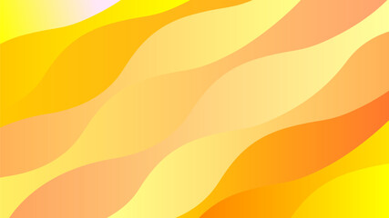 オレンジ色の波型の幾何学模様背景