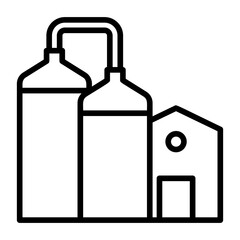 Grain storage, agricultural storage, farm container, grain elevator, storage tower icon and easy to edit.