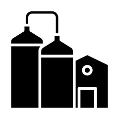 Grain storage, agricultural storage, farm container, grain elevator, storage tower icon and easy to edit.