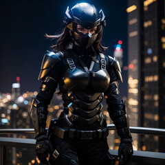 Fototapeta premium A beautiful girl wearing armor 