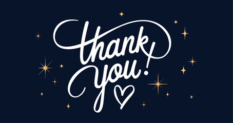 Thank You. Hand lettering Thank You for holiday Thanksgiving Day, vintage graphic, banner, poster. Greeting card calligraphy thank you, postcard for holiday Thanksgiving Day. Vector Illustration