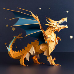 Heavenly Dragon Craft: Papercraft with Starry Accents
