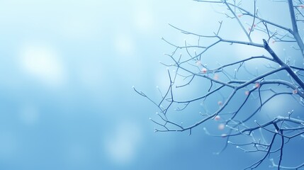 winter blue icy branch icy illustration frost morning, cold season, hoarfrost snowy winter blue icy branch icy - Powered by Adobe