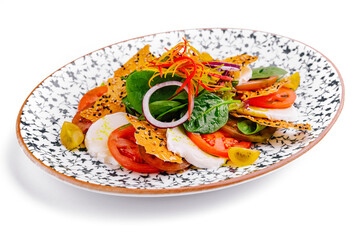 Caprice Salad sits on plate