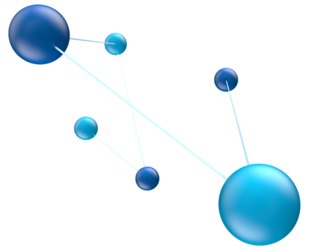 Molecular Structure with Connections atoms on white background. 3d rendering.
