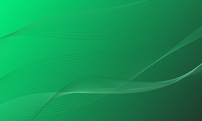 green lines color wave curves with smooth gradient abstract background