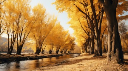 leaves natural golden dry picturesque illustration trees fall, ground landscape, photography fall leaves natural golden dry picturesque - obrazy, fototapety, plakaty