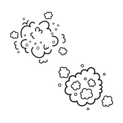 Two dust vector icon set isolated on square white background. Simple flat minimalist monochrome cartoon art styled drawing.