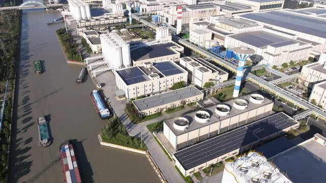 factory building in city