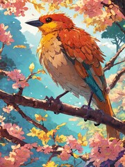 bird on a branch of a tree