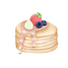 pancakes with berries