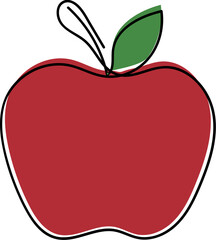 Apple line art illustration