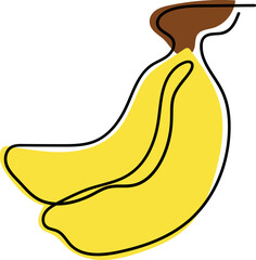 Banana line art illustration
