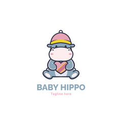 baby hippo logo, baby store logo