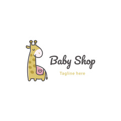 Giraffe baby shop logo