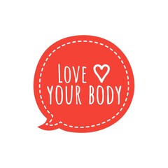 Body Positive Quote Illustration Lettering