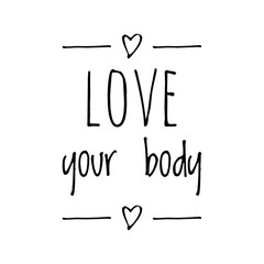 Body Positive Quote Illustration Lettering