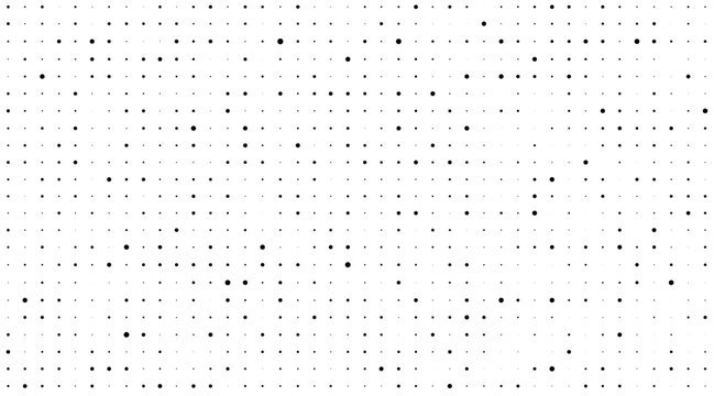 Dot seamless pattern. Subtle fades dots pattern. Halftone faded grid. Small point fadew texture. Digital black fading points isolated on white background for print net design. Vector illustration