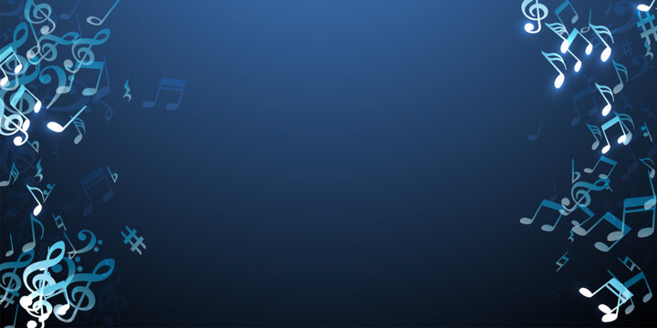 Musical note icons vector illustration. Symphony