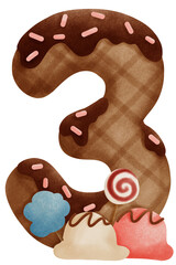 Sweet number dessert 