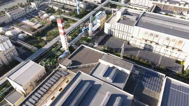 factory building in city