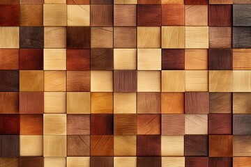 Background with wooden patterns of different colors - seamless background texture - repeating geometric tiles generative AI technology