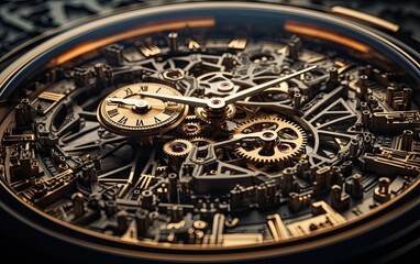 Old watch mechanism.