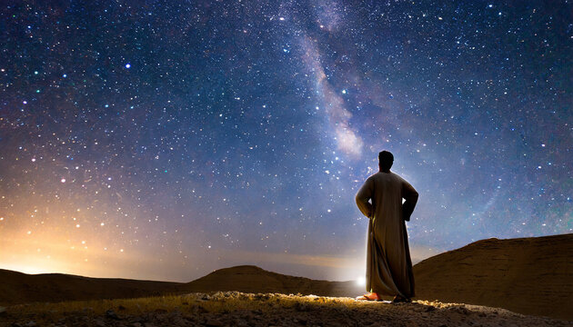 Divine Covenant: Abraham Receives God's Promise Amidst the Countless Stars in the Night Sky
