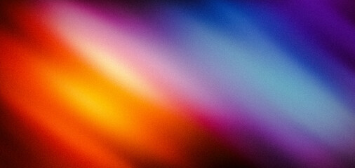 Unique red yellow orange blue violet grainy wavy background for website banner. Blurred color gradient, ombre, blur. Сolorful, multicolored, mix, rainbow, bright, fun pattern. Desktop design, template