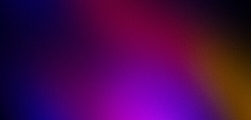 Unique blue pink purple yellow grainy background for website banner. Blurred color gradient, ombre, blur. Defocused, colorful, multicolored, mix, rainbow, bright, fun pattern. Desktop design, template