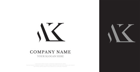 Initial AK Logo Design Vector 