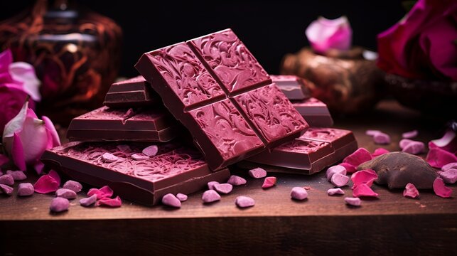 Ruby Chocolate. Generated AI