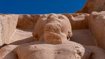A statue at the temple of Abu Simbal