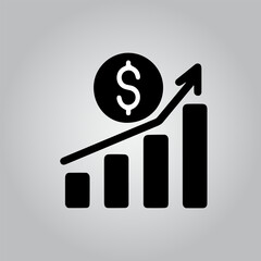 Finance icon. Containing loan, cash, saving, financial goal, profit, budget