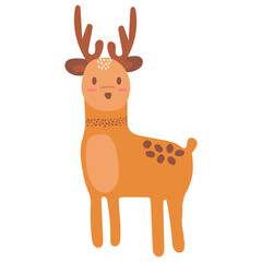 reindeer with christmas illustration